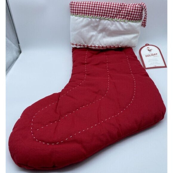 Pottery Barn Kids Gunner Scotty Dog Firetruck Christmas Holiday Stocking Quilted - Picture 5 of 11